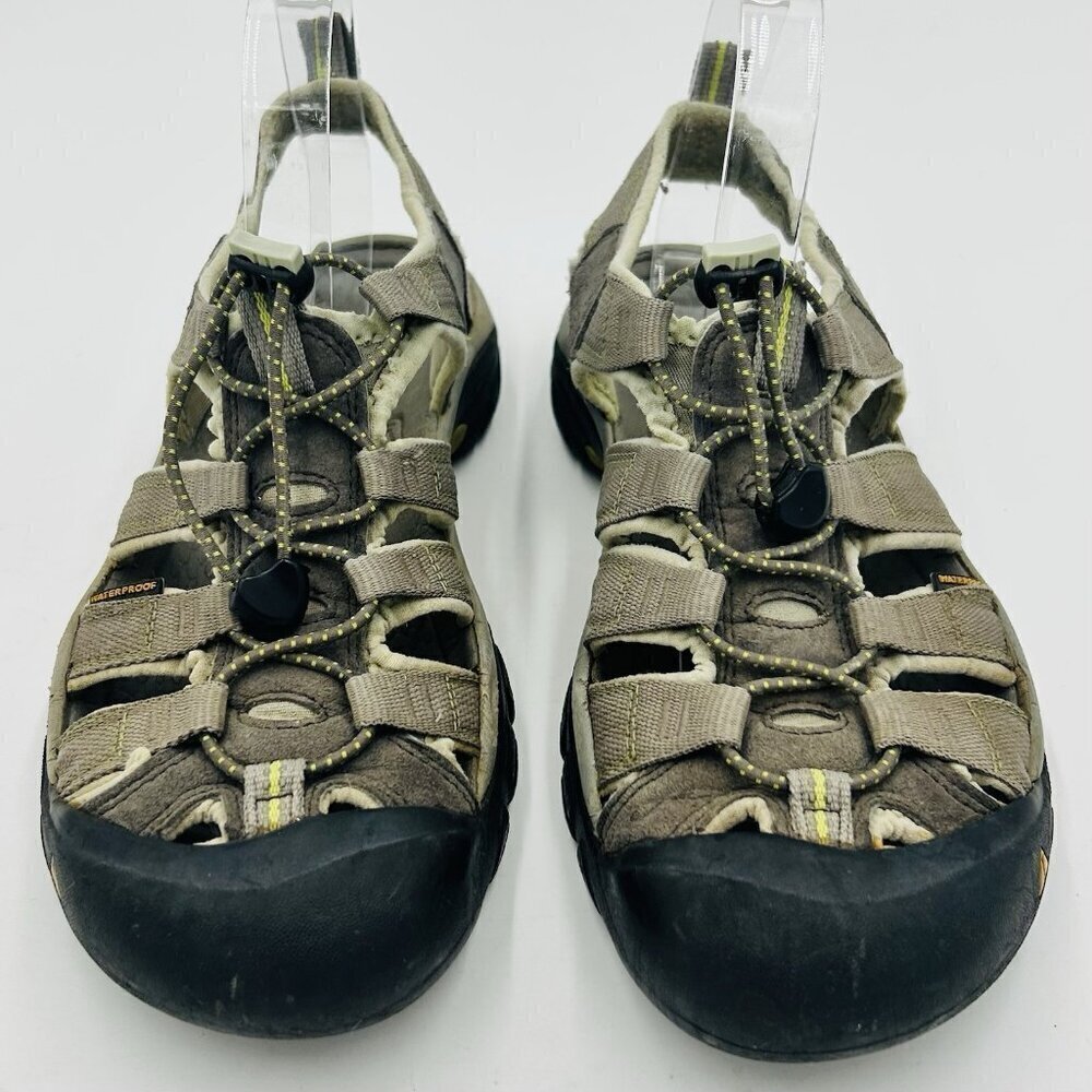 Keen Newport Taupe Brown Leather Hiking Sandals Size 9.5 Outdoor Closed Toe